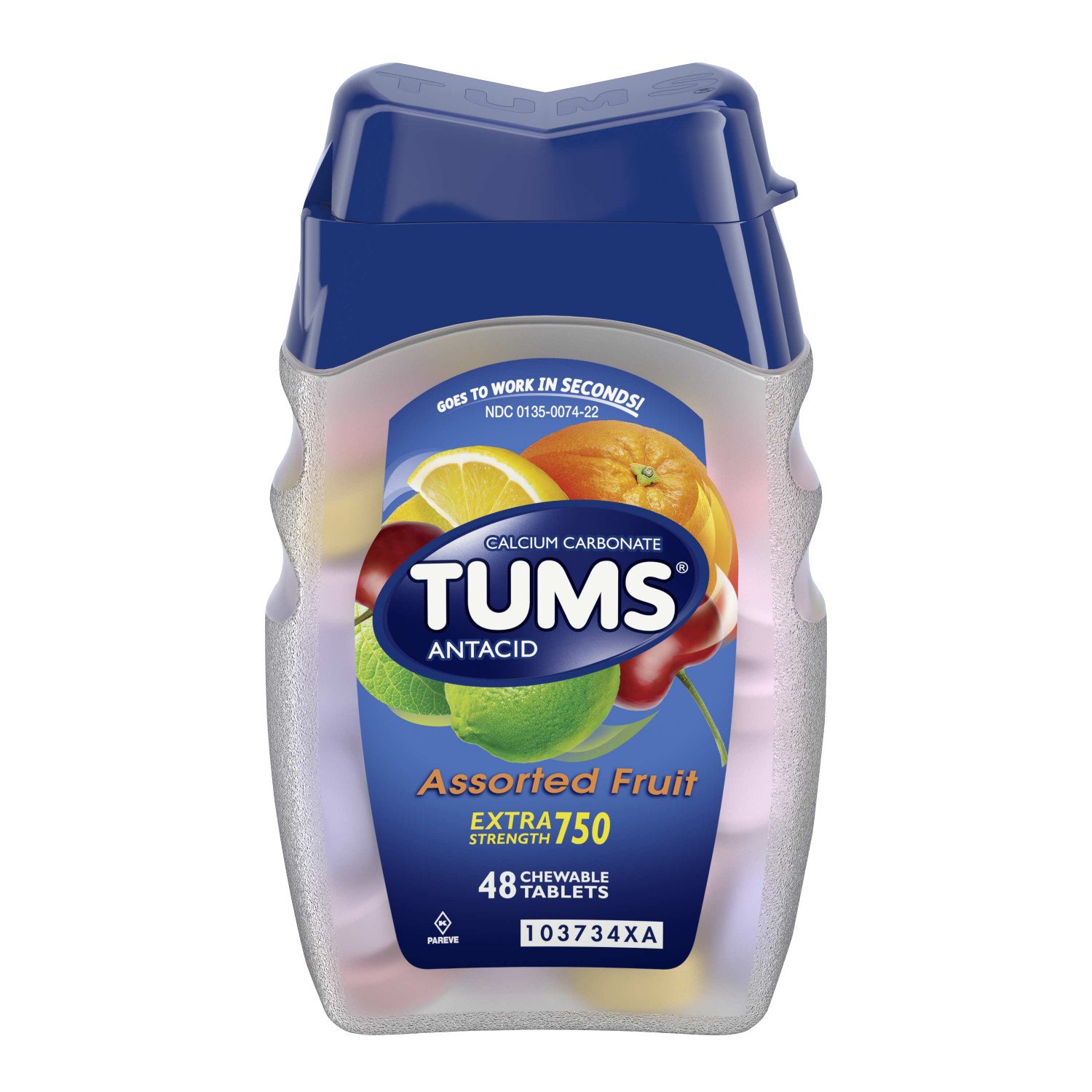 (2 Pack) Tums antacid chewable tablets for heartburn ...