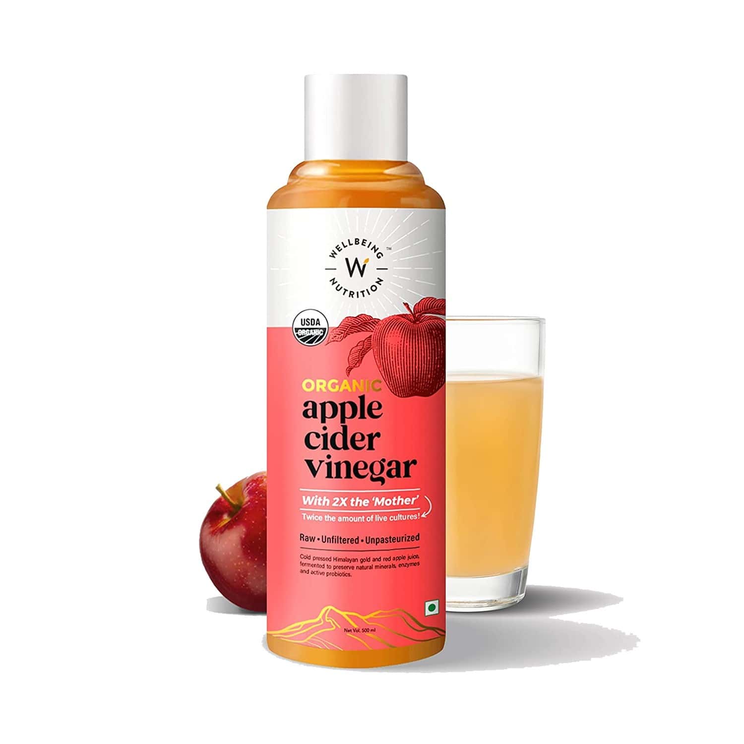 Buy Wellbeing Nutrition Usda Organic Apple Cider Vinegar With 2x ...