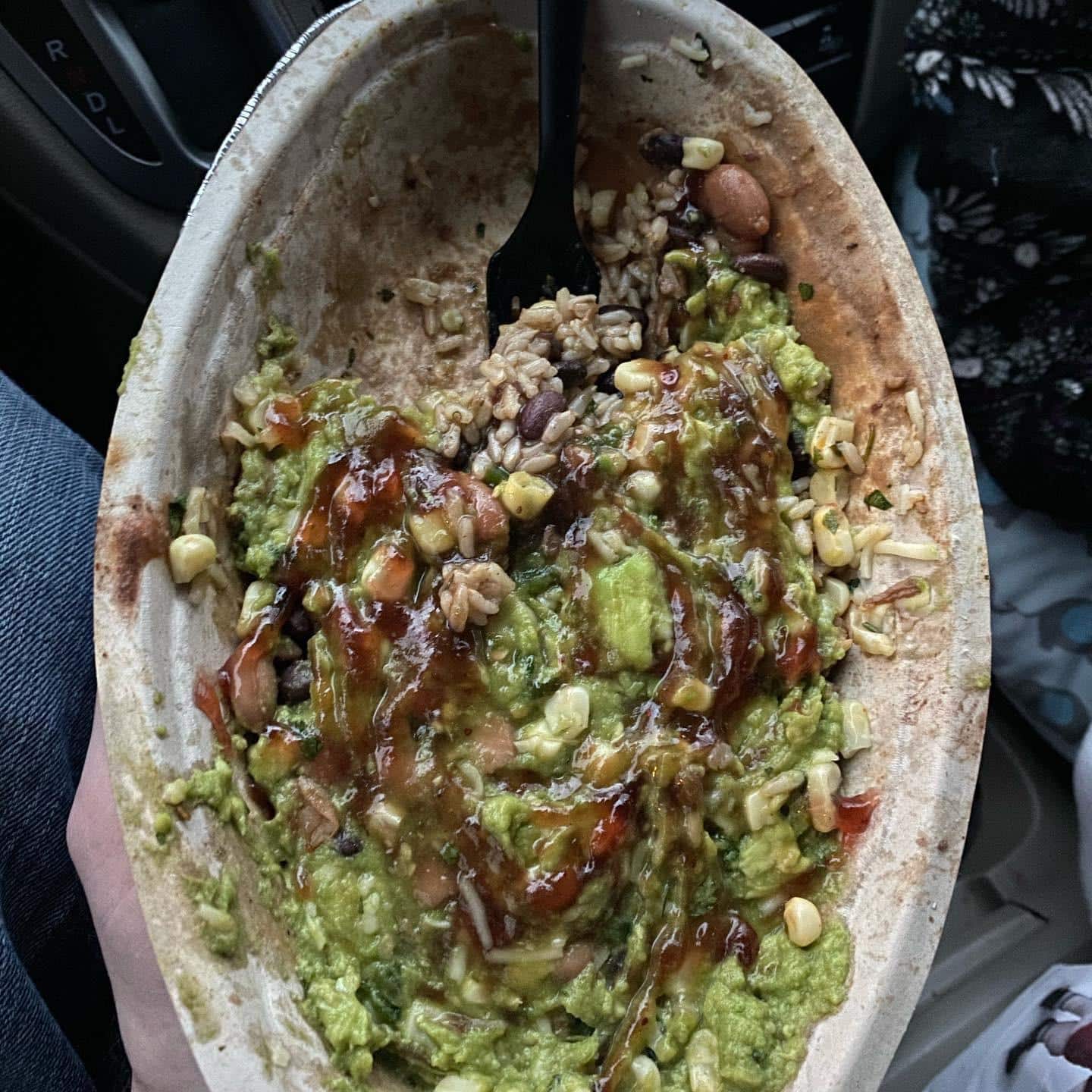 From FB: Chipotle burrito bowl with strawberry jelly added ...