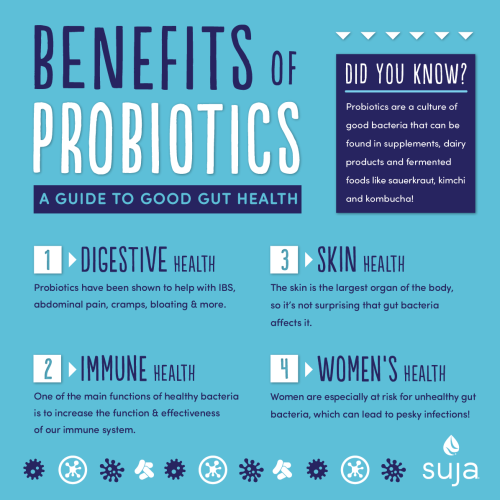 Probiotics aid in stomach and gut health