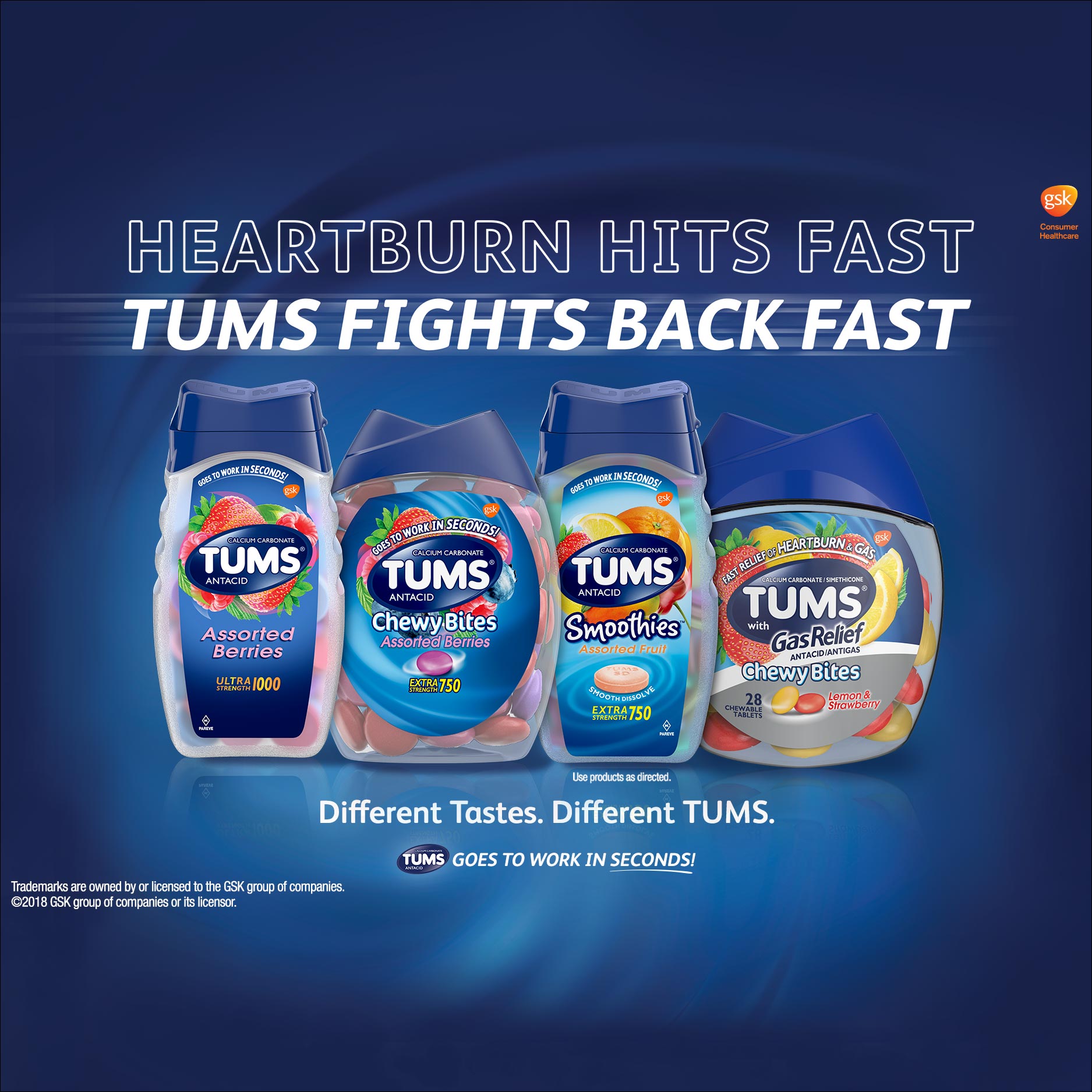 TUMS Fast Heartburn Relief Collection