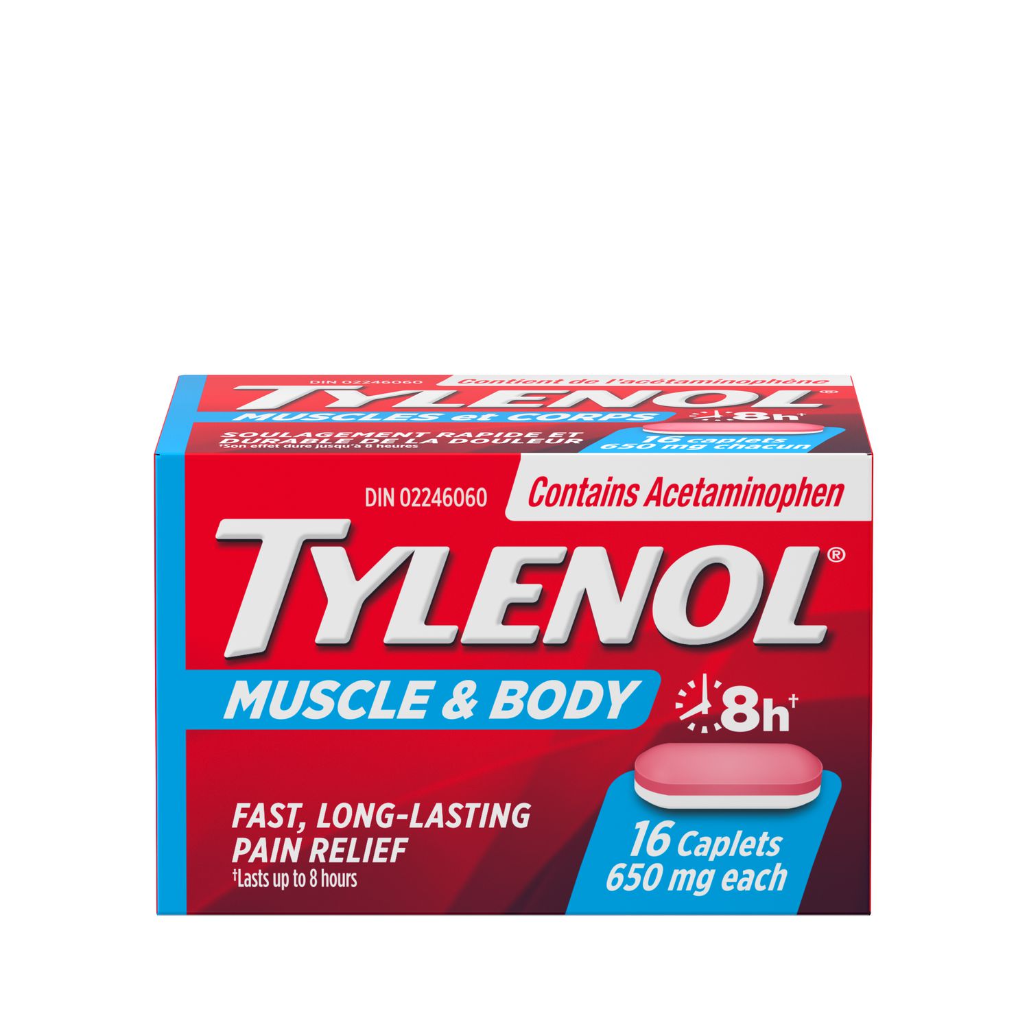 Tylenol Muscle Aches &  Body Pain Relief Acetaminophen ...