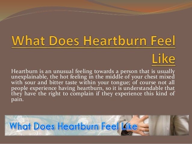 What does heartburn feel like